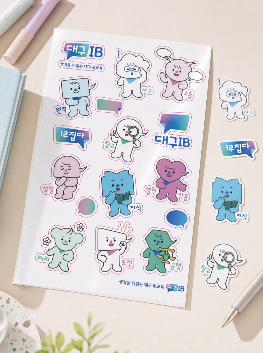 대구IB 캐릭터 스티커 시트